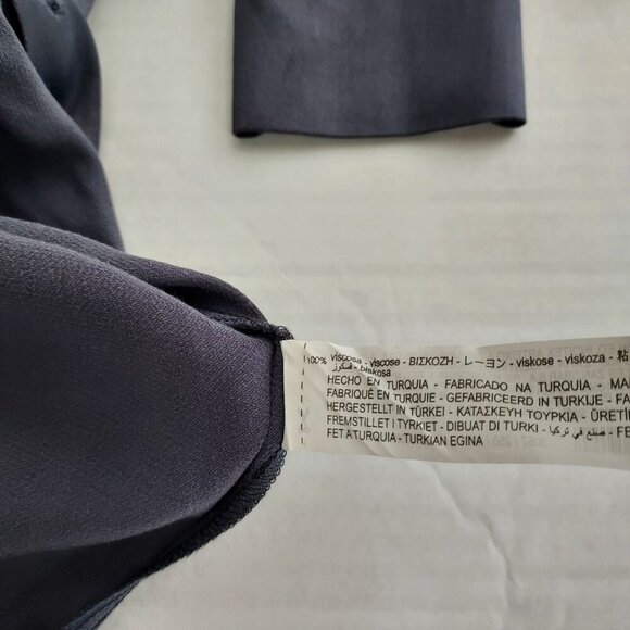 Zara Knotted Satin Effect Shirt Dress in Muted Purple Size Lg - Picture 7 of 8